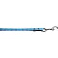 Unconditional Love Plaid Nylon Collar Blue .37 wide 6ft Lsh UN787855